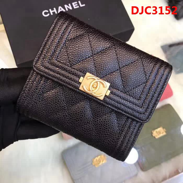 CHANEL香奈兒 古巴CU系列 leboy短三折錢包 荔枝牛皮綾格紋 復古金扣 80734  DJC3152