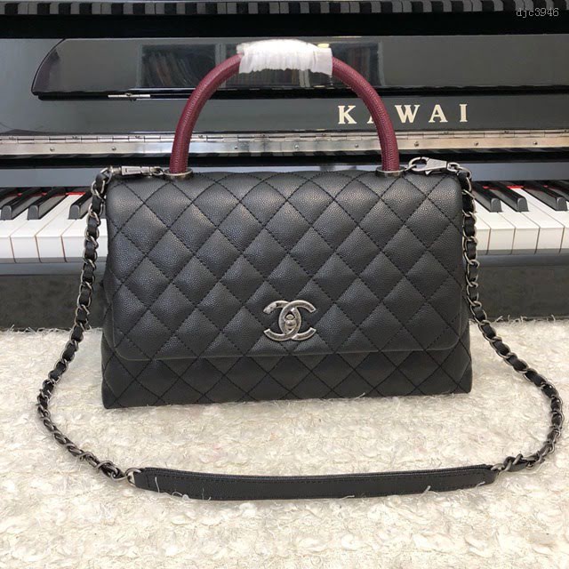 Chanel女包 92991 Chanel鏈條包 小顆粒球紋皮 最頂級複刻手工製作 香奈兒爆款手提女包  djc3946