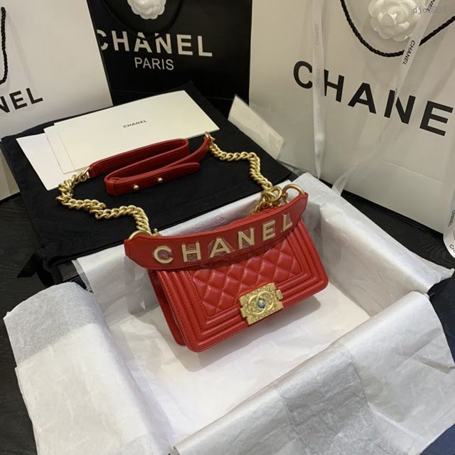 Chanel女包 67085# Chanel2020年新款羊皮包 手提金屬LoGo Chanel鏈條單肩斜挎小號包  djc3987