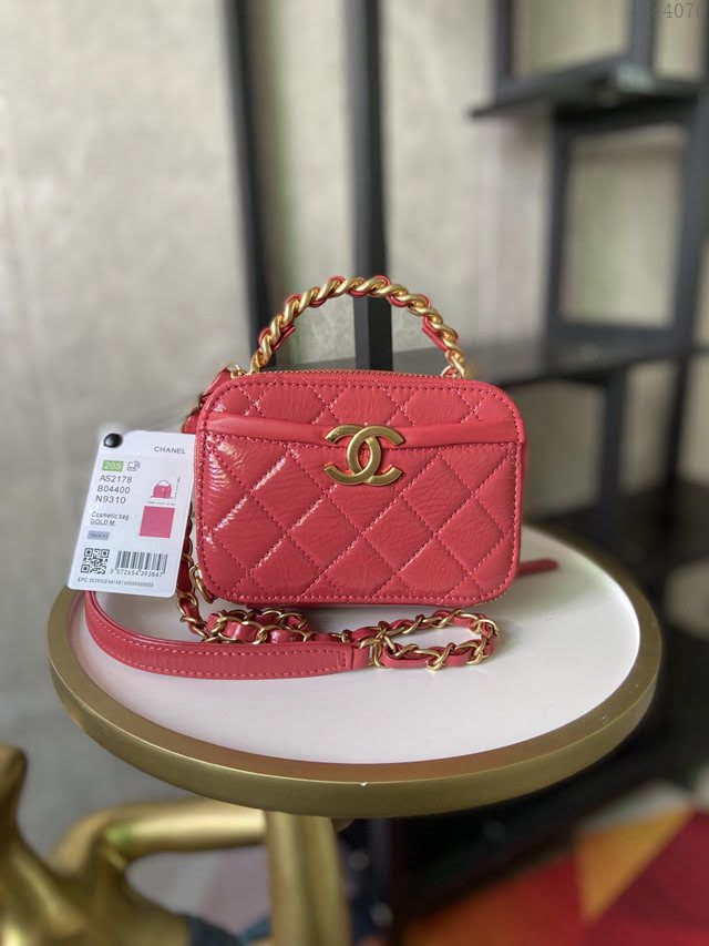 Chanel女包 香奈兒專櫃最新款小號化妝包 Chanel手提肩背斜挎包 S2178  djc4070