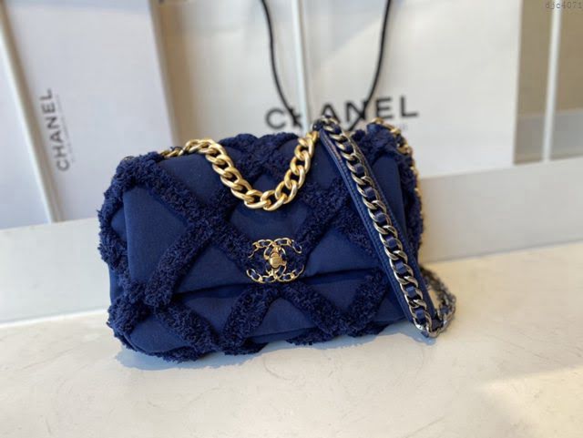 Chanel女包 香奈兒專櫃最新款提花嬉皮包 19Bag Chanel手提肩背枕頭包 AS1160  djc4071
