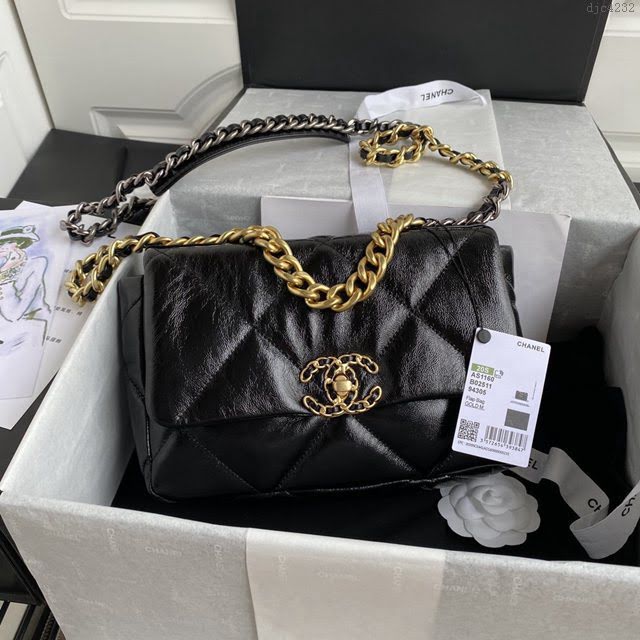 Chanel女包 香奈兒專櫃最新款皺紋油蠟皮19Bag Chanel菱格紋鏈條肩背斜挎女包 AS1160/1161  djc4232