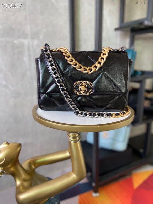 Chanel女包 香奈兒專櫃2020秋冬款19Bag AS1160油蠟皮 Chanel大菱格紋鏈條女包  djc4307