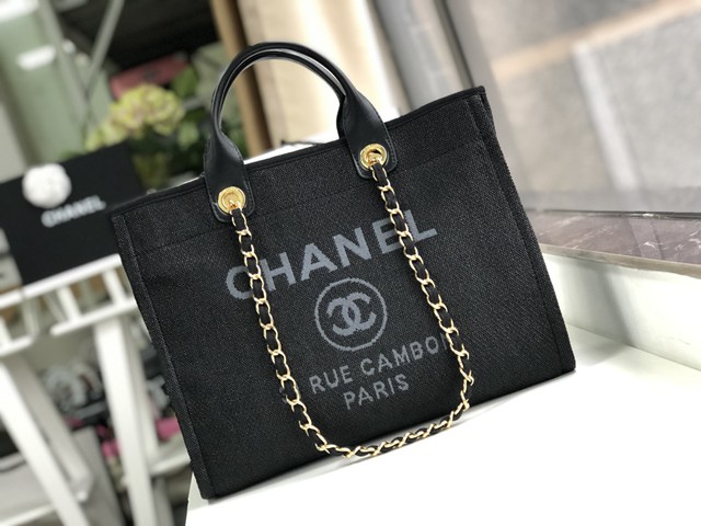Chanel專櫃新款購物包女包 66941 香奈兒小牛皮沙灘包托特購物袋 djc5800