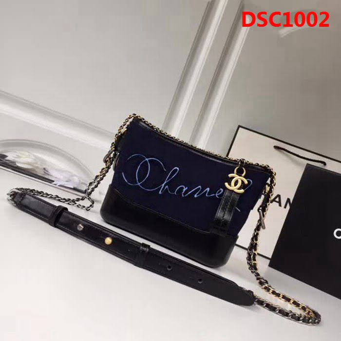 香奈兒CHANEL *Gabrielle 2018巴黎漢堡系列羊毛刺繡簽名流浪包 DSC1002