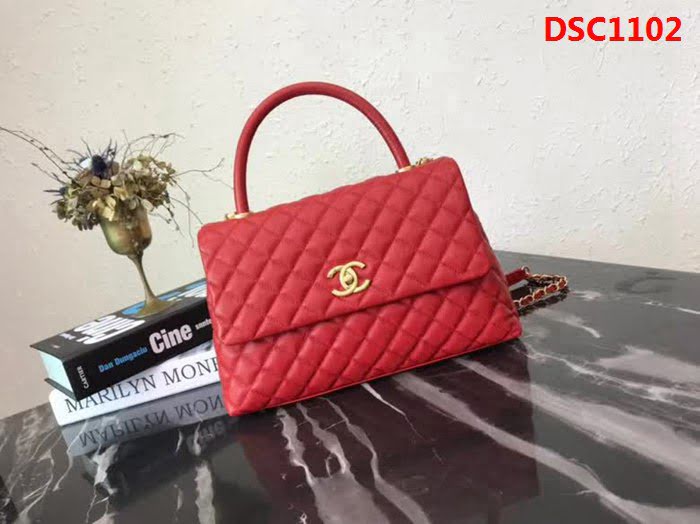香奈兒CHANEL大號Chanel Coco handle全新頂級翻蓋單肩鏈條手柄包 肩帶可拆卸 DSC1102