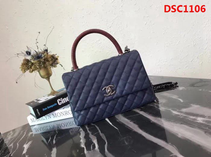 香奈兒CHANEL中號Chanel Coco handle全新頂級翻蓋單肩鏈條手柄包 肩帶可拆卸 DSC1106