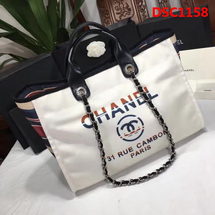 香奈兒CHANEL 66941 2018最新款大號沙灘牛仔帆布包 經典旅遊購物袋系列專櫃爆款DSC1158