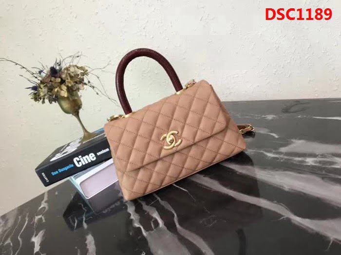 香奈兒CHANEL小號Chanel Coco handle全新頂級翻蓋單肩鏈條手柄包 肩帶可拆卸DSC1189