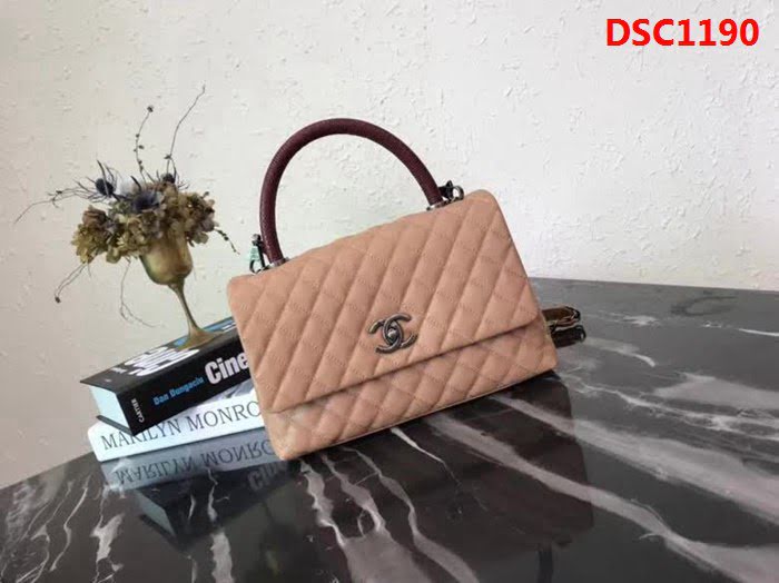 香奈兒CHANEL中號Chanel Coco handle全新頂級翻蓋單肩鏈條手柄包 肩帶可拆卸DSC1190