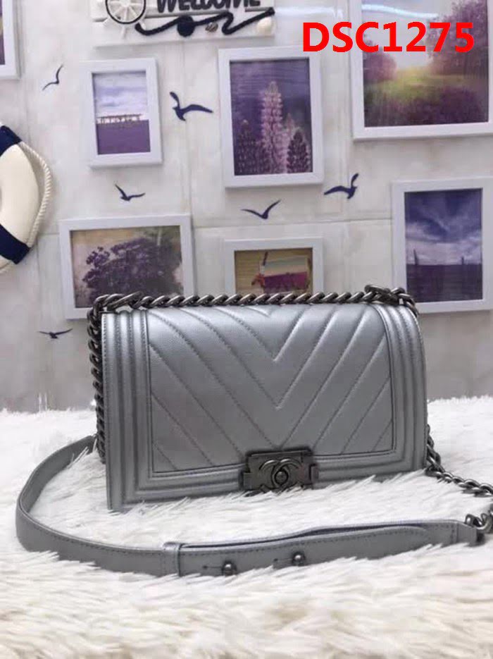 香奈兒高仿CHANEL2018秋冬爆款leboy系列67086大V細球紋 單肩斜挎鏈條包 DSC1275