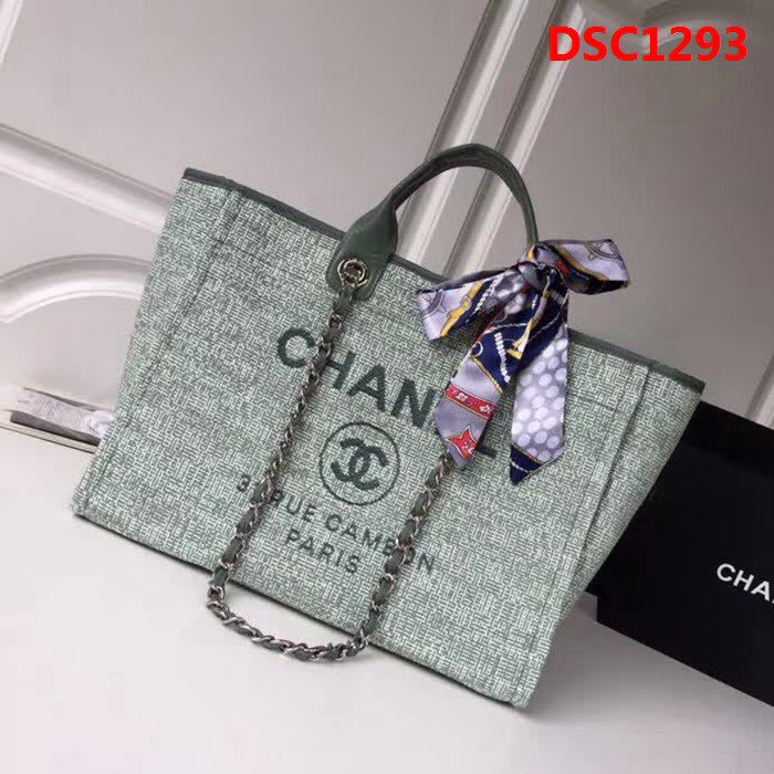 香奈兒CHANEL 2018早春度假系列最新火爆大號帆布沙灘包手提購物袋 DSC1293