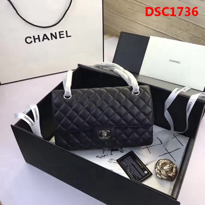 香奈兒CHANEL 升級版A1112全新經典小羊皮金銀鏈條單肩斜挎包 DSC1736
