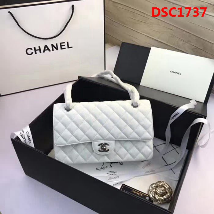 香奈兒CHANEL 升級版A1112全新經典小羊皮金銀鏈條單肩斜挎包 DSC1737