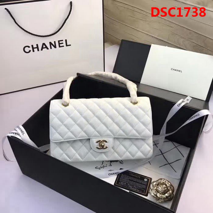 香奈兒CHANEL 升級版A1112全新經典小羊皮金銀鏈條單肩斜挎包 DSC1738