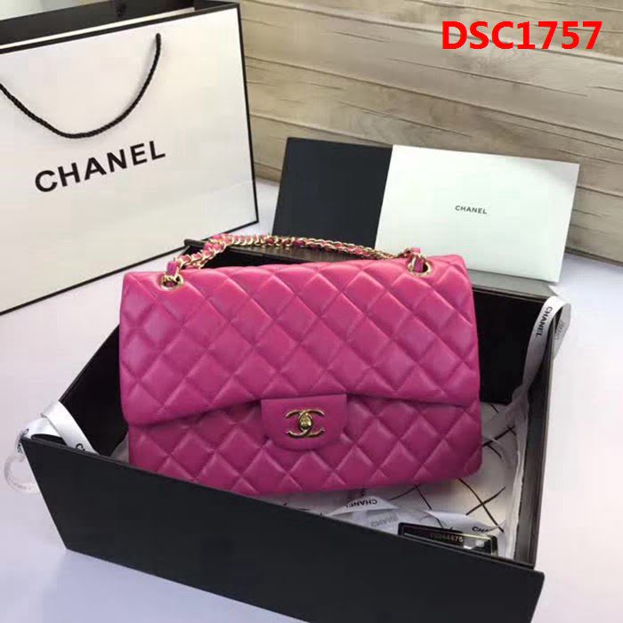 香奈兒CHANEL 升級版A1113全新經典小羊皮金銀鏈條單肩斜挎包 DSC1757