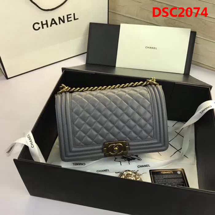 香奈兒CHANEL A67086菱格原版羊皮單肩斜挎鏈條包 DSC2074