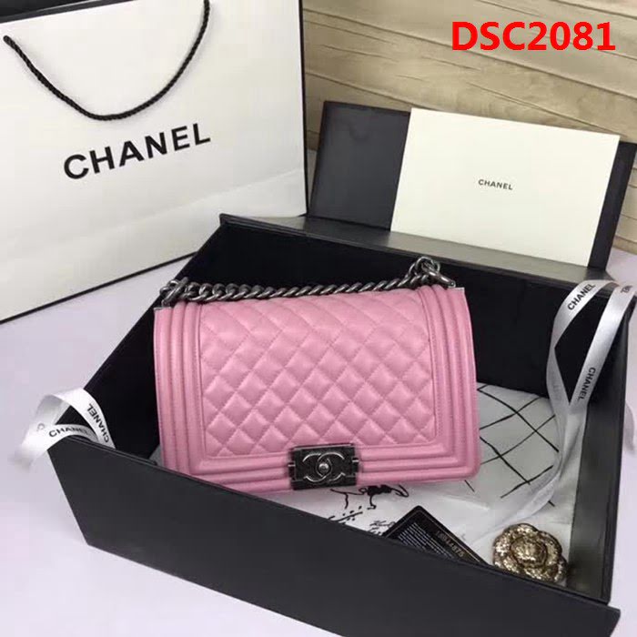 香奈兒CHANEL A67086菱格原版羊皮單肩斜挎鏈條包 DSC2081