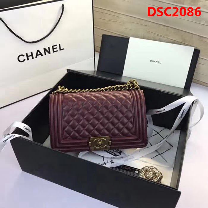 香奈兒CHANEL A67086菱格原版羊皮單肩斜挎鏈條包 DSC2086