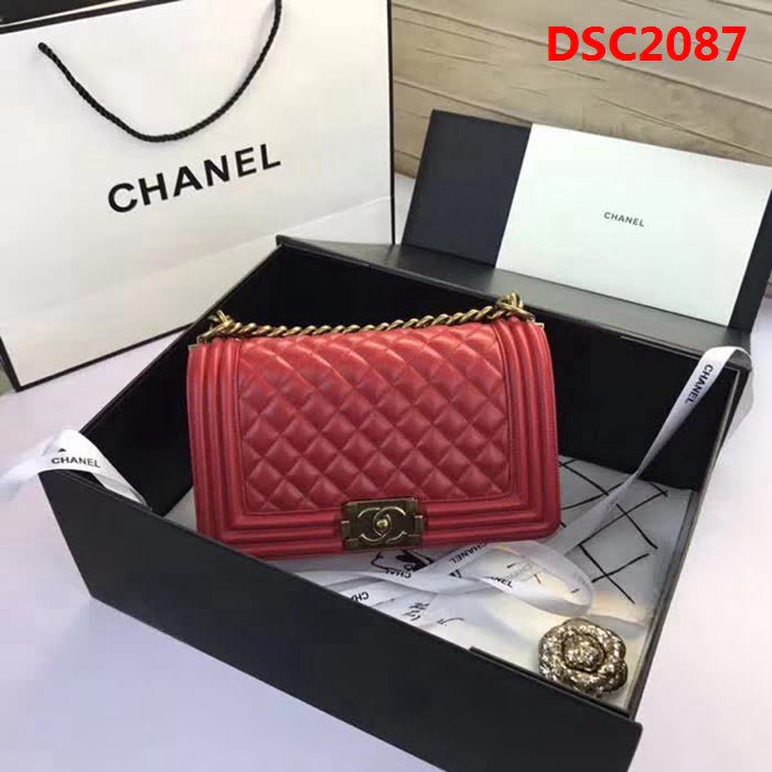 香奈兒CHANEL A67086菱格原版羊皮單肩斜挎鏈條包 DSC2087