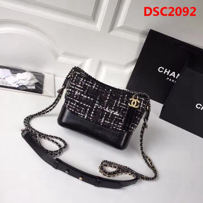 香奈兒CHANEL2018秋冬季Gabrielle 編織流浪包原版羊皮 DSC2092
