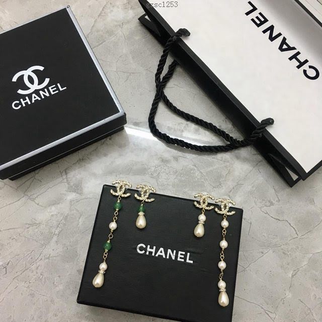 chanel耳環 小香經典熱銷款 全手工鑲鑽 香奈兒耳環  gzsc1253