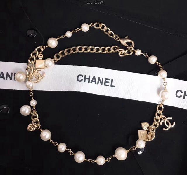 chanel手鏈 18香水瓶 珍珠項鏈 2用項鏈 可以繞2圈用作手鏈  gzsc1380