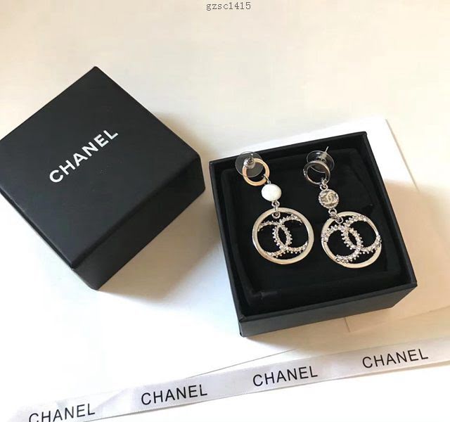 chanel耳環 新款圓環 齒輪 原單純銀針 香奈兒耳釘耳環  gzsc1415