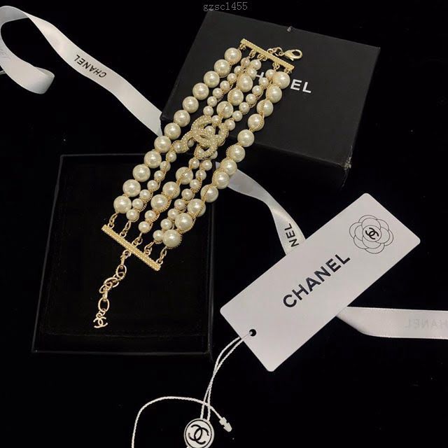 chanel手鏈 香奈兒奢華系列手鏈 施華洛珍珠全手工項鏈  gzsc1455