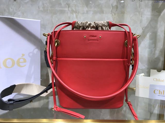 Chloe女包 克洛伊經典Roy抽繩圓環大號水桶包 Chole手提肩背斜挎包  jjh1316