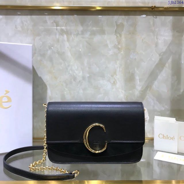 Chloe女包 克洛伊經典C鏈麂皮拼牛皮單肩包 Chole肩背斜挎包  jjh1364