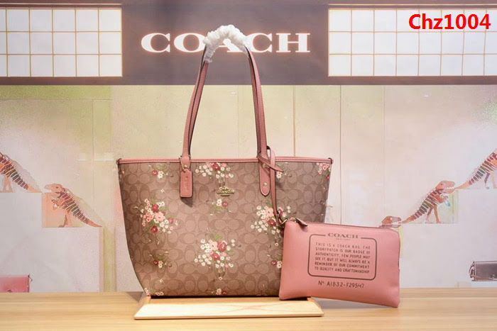 COACH蔻馳 新款 29547 專櫃熱賣款 碎花雙面兩用 子母購物袋 專櫃經典熱銷款式  Chz1004