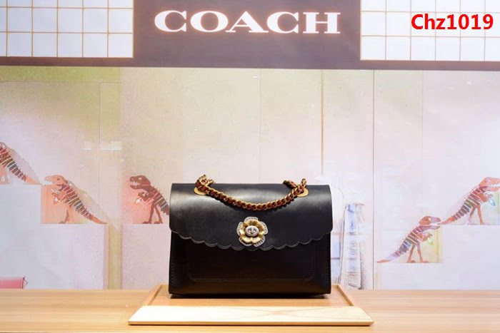 COACH蔻馳 女士立體花朵 鎖扣復古斜挎鏈條包 26733 Parker手袋款型  Chz1019