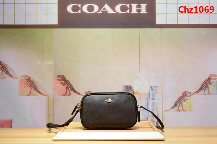 COACH蔻馳 原單 F65547 全頭層牛皮 斜挎 手拎雙拉鏈多用女包 一包三用  Chz1069
