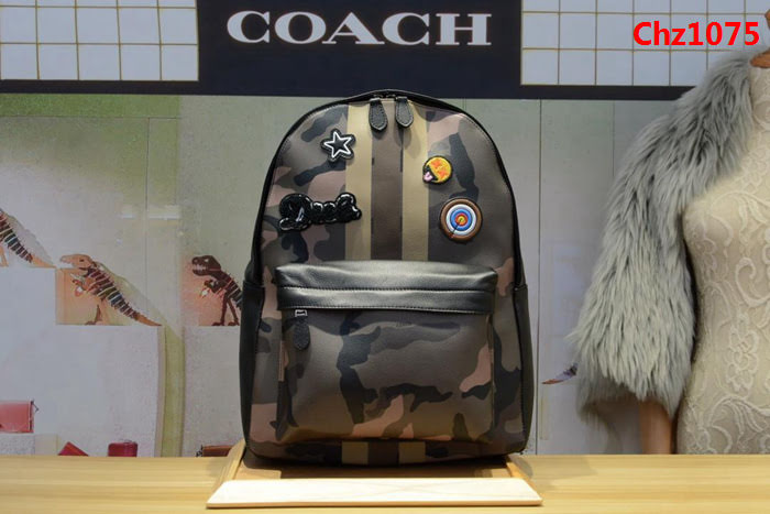 COACH蔻馳 專櫃原單 正品開版 新款徽章迷彩 男士雙肩包 59906 時尚潮流  Chz1075