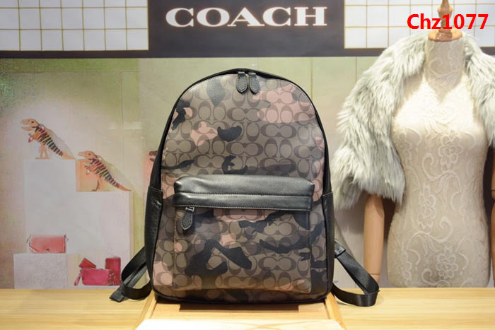 COACH蔻馳 海外代購 59914 新款 男士迷彩綠雙肩背包  Chz1077