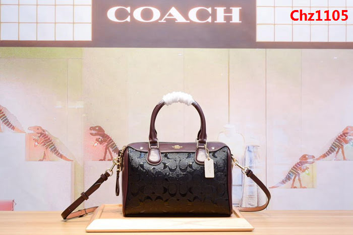 COACH蔻馳 C家新款 11920 漆皮壓花枕頭包 容量大 可單肩斜挎  Chz1105