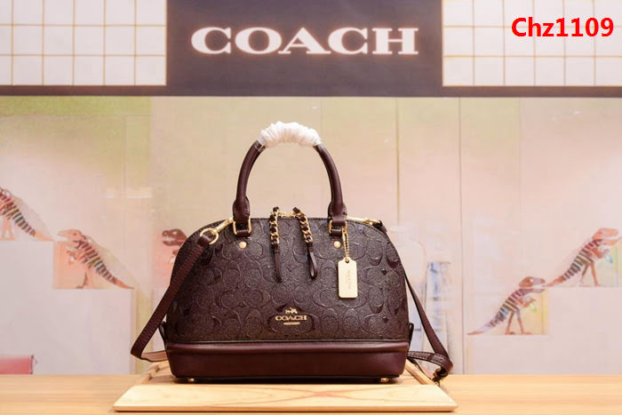 COACH蔻馳 海外代購品質 55450 專櫃最火爆款 小貝殼包 經典壓紋配色拼接  Chz1109