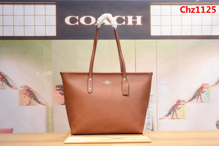 COACH蔻馳 全皮包 原單級別 頭層牛皮Coach全皮購物袋 37266 手提斜挎包  Chz1125