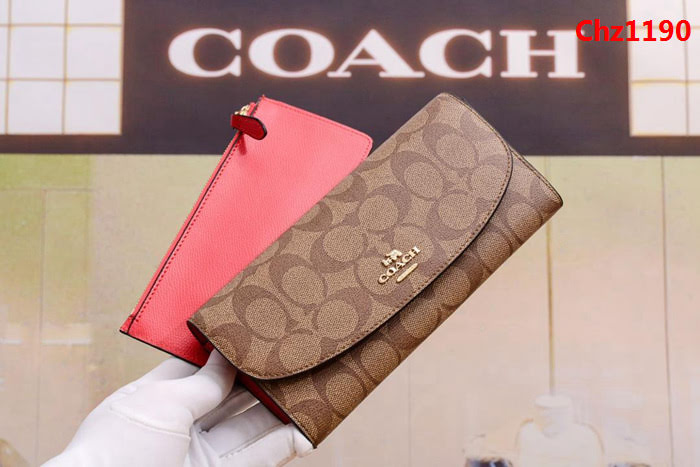 COACH蔻馳 原單錢包 52601 頭層牛皮 卡位多多 有單獨零錢小包  Chz1190