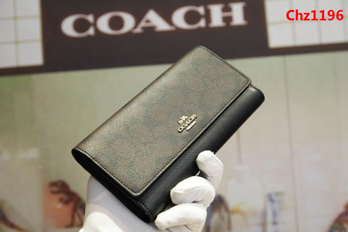 COACH蔻馳 原單 Coach53763 女士三折大手包 專櫃用料PVC拼頭層牛皮 專櫃爆款  Chz1196