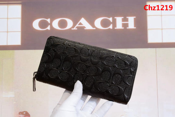 COACH蔻馳 簡約時尚 男士拉鏈牛皮錢包 75372  Chz1219
