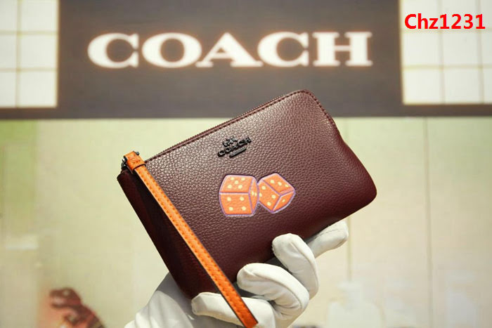COACH蔻馳 原單 專櫃新款 28384 手挽包 頭層牛皮零錢包  Chz1231