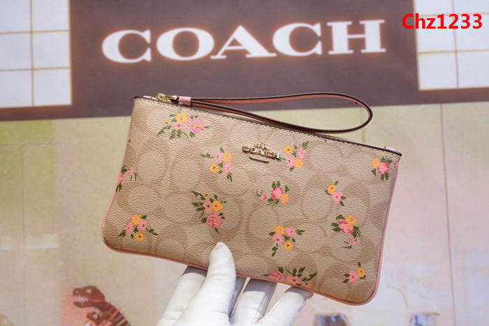 COACH蔻馳 原單 專櫃新款 28384 手挽包 頭層牛皮零錢包  Chz1233