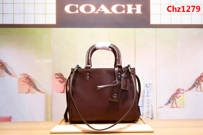 COACH蔻馳 54536 超級實用性 顆粒紋柔軟頭層牛皮 手提斜挎包  Chz1279
