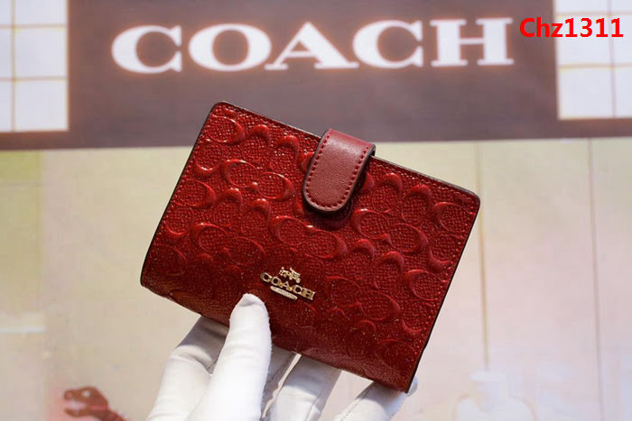 COACH蔻馳 新款壓花 53436 女士中款全皮錢包  Chz1311