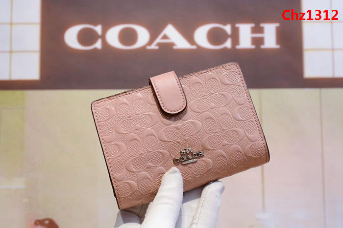 COACH蔻馳 新款壓花 53436 女士中款全皮錢包  Chz1312