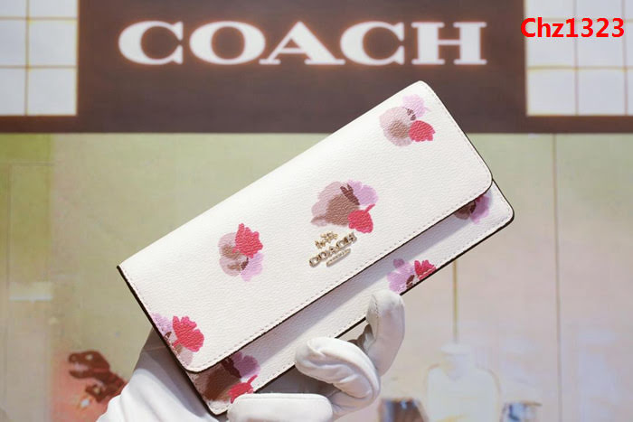 COACH蔻馳 53747# 女士信封錢包 卡位/零錢位齊全 時尚按扣  Chz1323