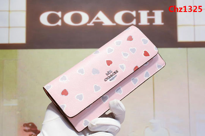 COACH蔻馳 53747# 女士信封錢包 卡位/零錢位齊全 時尚按扣  Chz1325