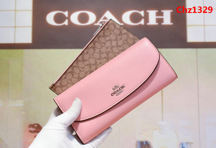 COACH蔻馳 F52689 女士信封錢包 簡單優雅 卡位/零錢位齊全 時尚按扣  Chz1329